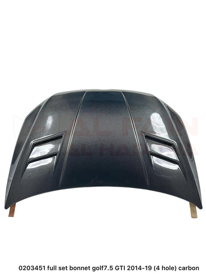 Volkswagen Golf 7/7.5 GTI Carbon Fiber Bonnet 2014-2020 4-Hole