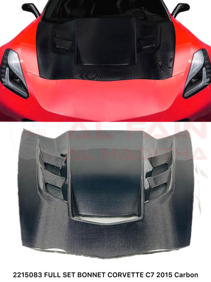 Chevrolet Corvette C7 Full Set Bonnet 2015 Carbon Fiber ABS Plastic