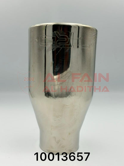 Universal Car Muffler C067 TRD Style Silver Single Outlet 10013657