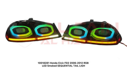 Honda Civic FD2 2006-2012 RGB LED Smoked Sequential Taillight