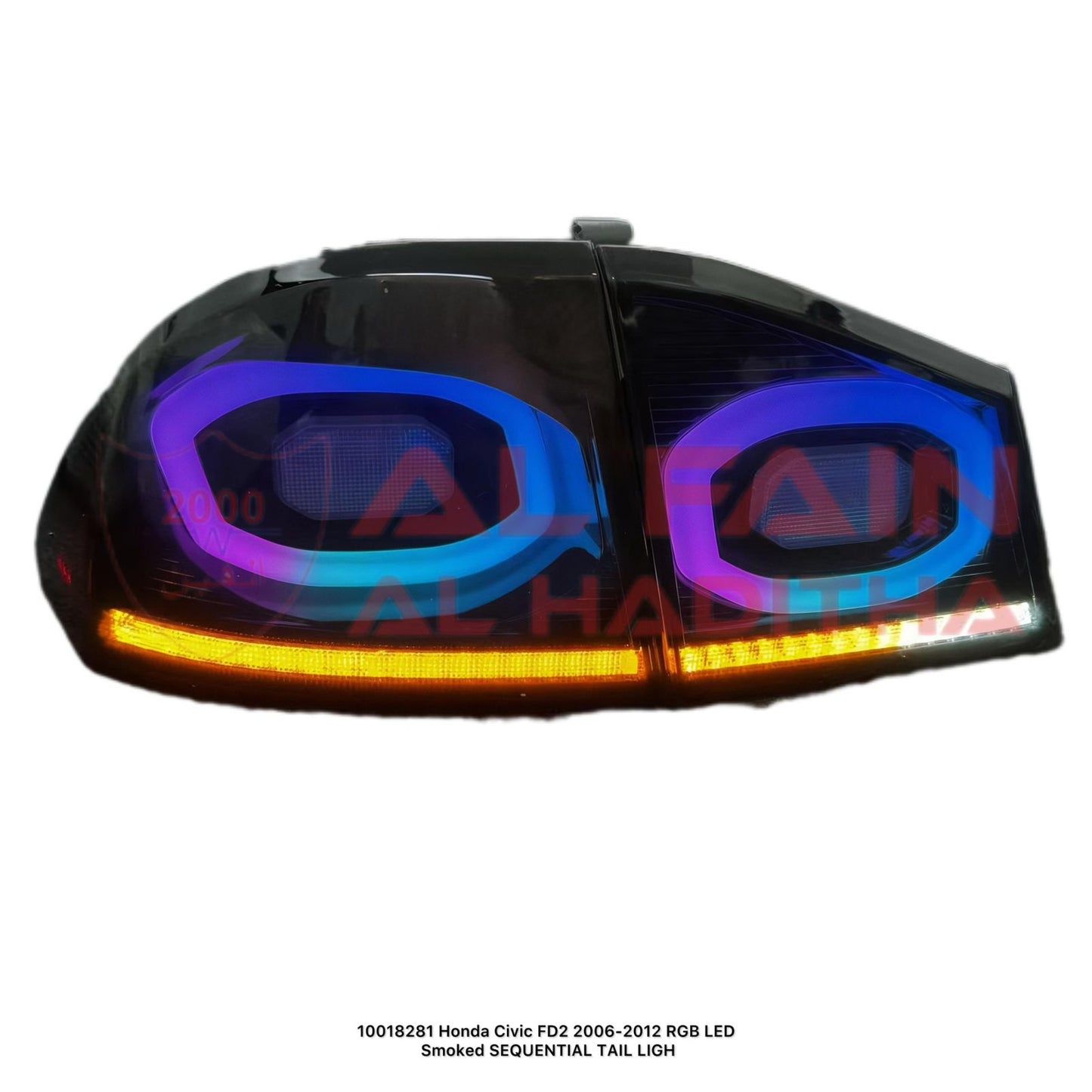Honda Civic FD2 2006-2012 RGB LED Smoked Sequential Taillight 10018281