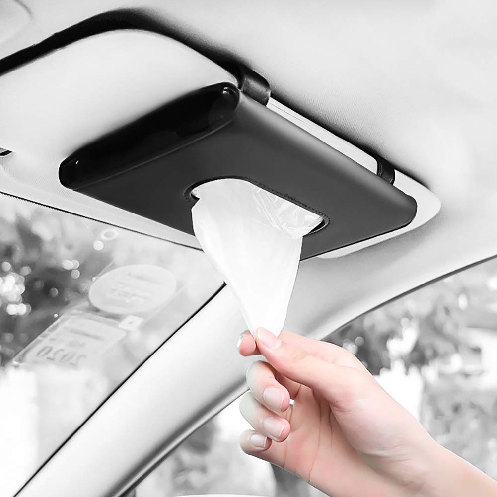 Carstuus Sulfar Car Visor Tissue Holder, Dispenser Hanging Paper Towel Holder Case For Seat Back And Vehicle Side Door, Multi-Use Cover & Truck Decoration Beige
