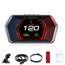بينكي شاشة عرض أمامية P17 للسيارات، شاشة عرض OBD2 ذكية للسيارة، عداد سرعة GPS مع سرعة المركبة، عدد الدورات في الدقيقة، استهلاك الوقود، الجهد الكهربي، أداة ذكية متعددة البيانات لجميع السيارات