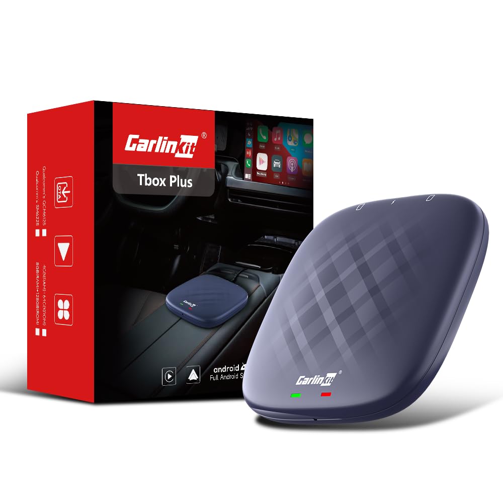 Carlinkit Top-tier Android Ai Box, HDMI Cinema Mode, Driven by Qualcomm 6225 with 8+128GB, SIM/TF Card, Built-in Google Play, Only Works the Vehicle with Wired CarPlay/Android Auto from Factory