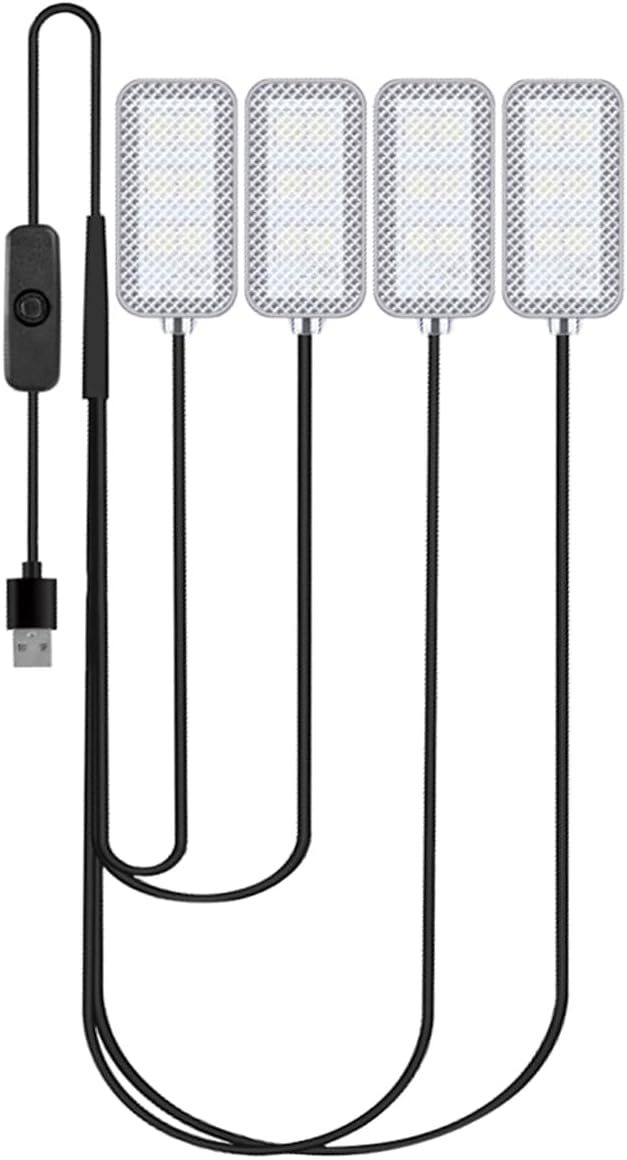 شريط LED داخلي للسيارة من Azonee، شريط LED مقاوم للماء لداخل السيارة، أضواء محيطة للأرضية تعمل بالـ USB، ألوان قابلة للتخصيص، سهل التركيب، عالمي للسيارات والـ ATVs والـ RVs (وردي 5V)