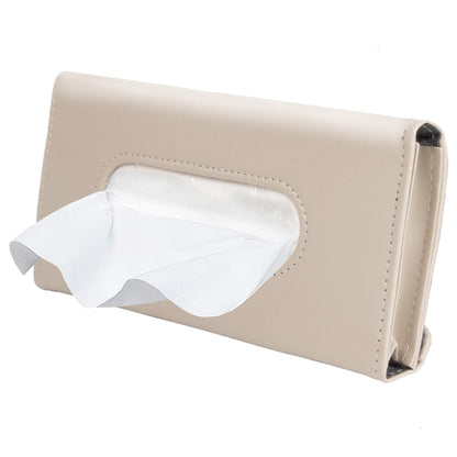 Carstuus Sulfar Car Visor Tissue Holder, Dispenser Hanging Paper Towel Holder Case For Seat Back And Vehicle Side Door, Multi-Use Cover & Truck Decoration Beige