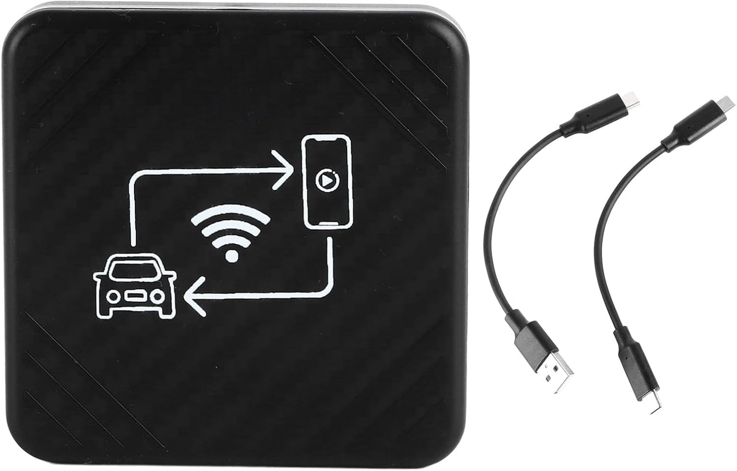 Luocute Wireless CarPlay and Android Auto Adapter, 2 in 1 AI Box Bluetooth 5.0/WiFi Connect, Intelligent Voice Control, Plug ＆ Play, Compatible with IOS 9+, for Original Car
