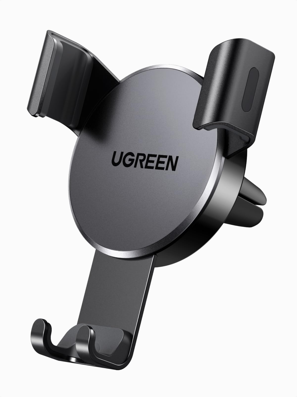 UGREEN Car Phone Holder Car Mount, [360° Rotation for Air Vent], One-hand Auto Lock, Metal Hook Black Mobile Holder, Fit for iPhone Air/17/16/15/14, Samsung S25/24/23, 5.8-7.2" Smartphone Accessories