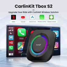 Carlinkit Tbox S2 LED, Android 13, 8+128GB with Qualcomm 8-core, 3-in-1 Wireless Adapter with CarPlay/Android Auto/Play Store/Streaming Video/Game Hub/Built-in GPS