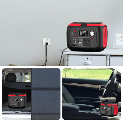 Blue Ocean Portable Power Station Solar Generator 228Wh 300W, 220V Pure Sine Wave AC Outlet, Wireless Charging, USB-C, DC Output, Rechargeable Backup Battery for Camping Travel and Home Emergency
