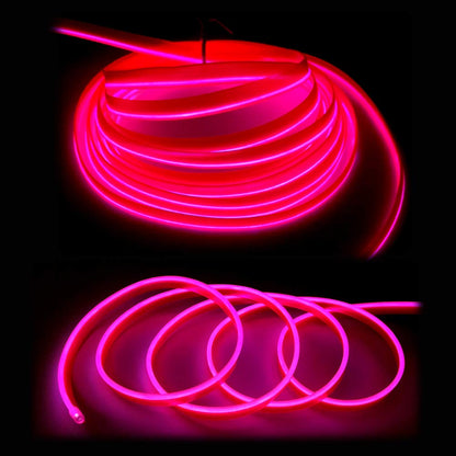 كالاكيلا شريط اضاءة LED داخلي للسيارة من اي ال واير، سلك نيون 5 متر 5 فولت USB مع حماية للمصهر، حافة خياطة 6 ملم، لتزيين السيارات (ازرق، 5 متر)