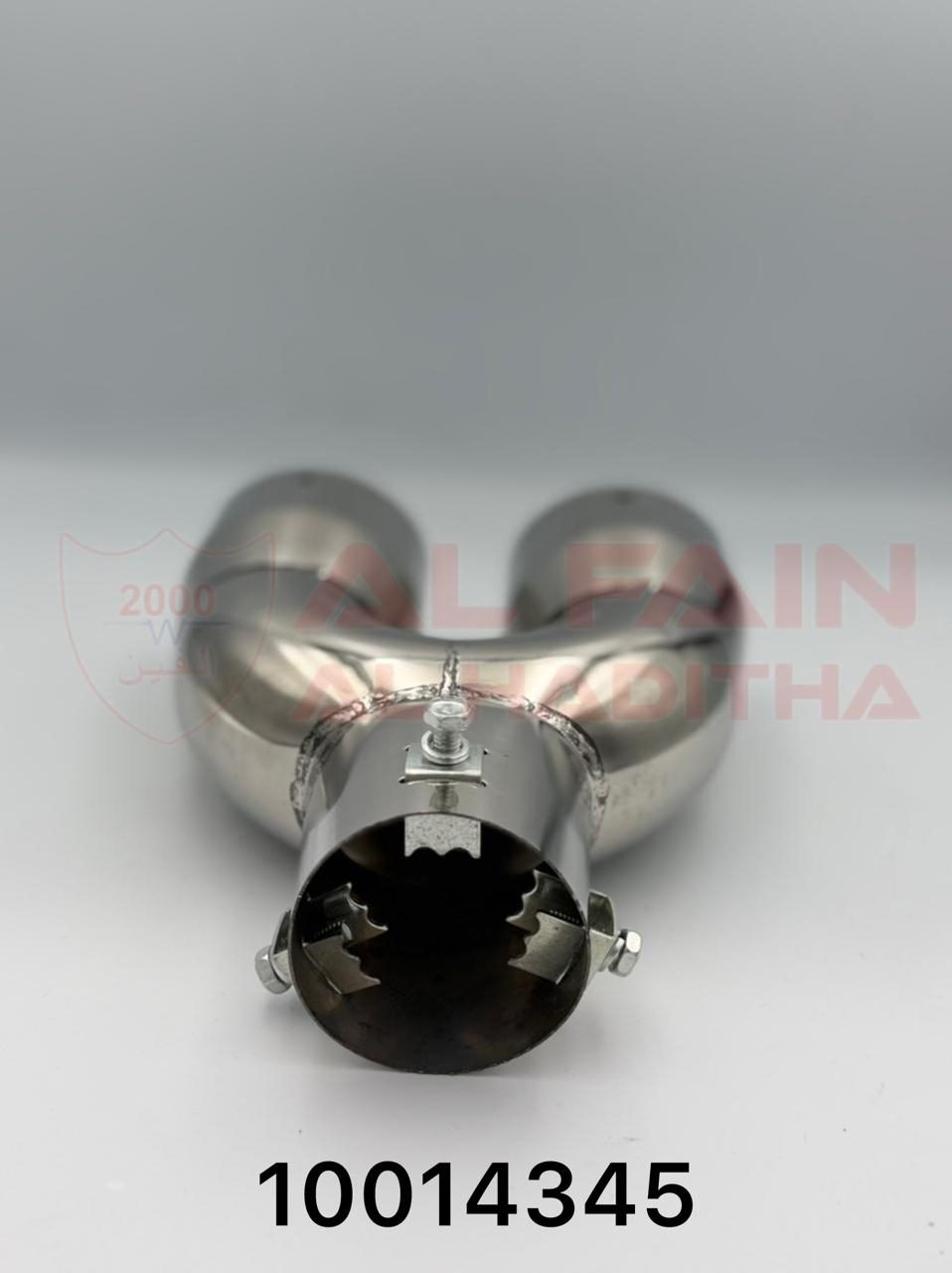 Universal Muffler M020 Silver Double Outlet Stainless Steel