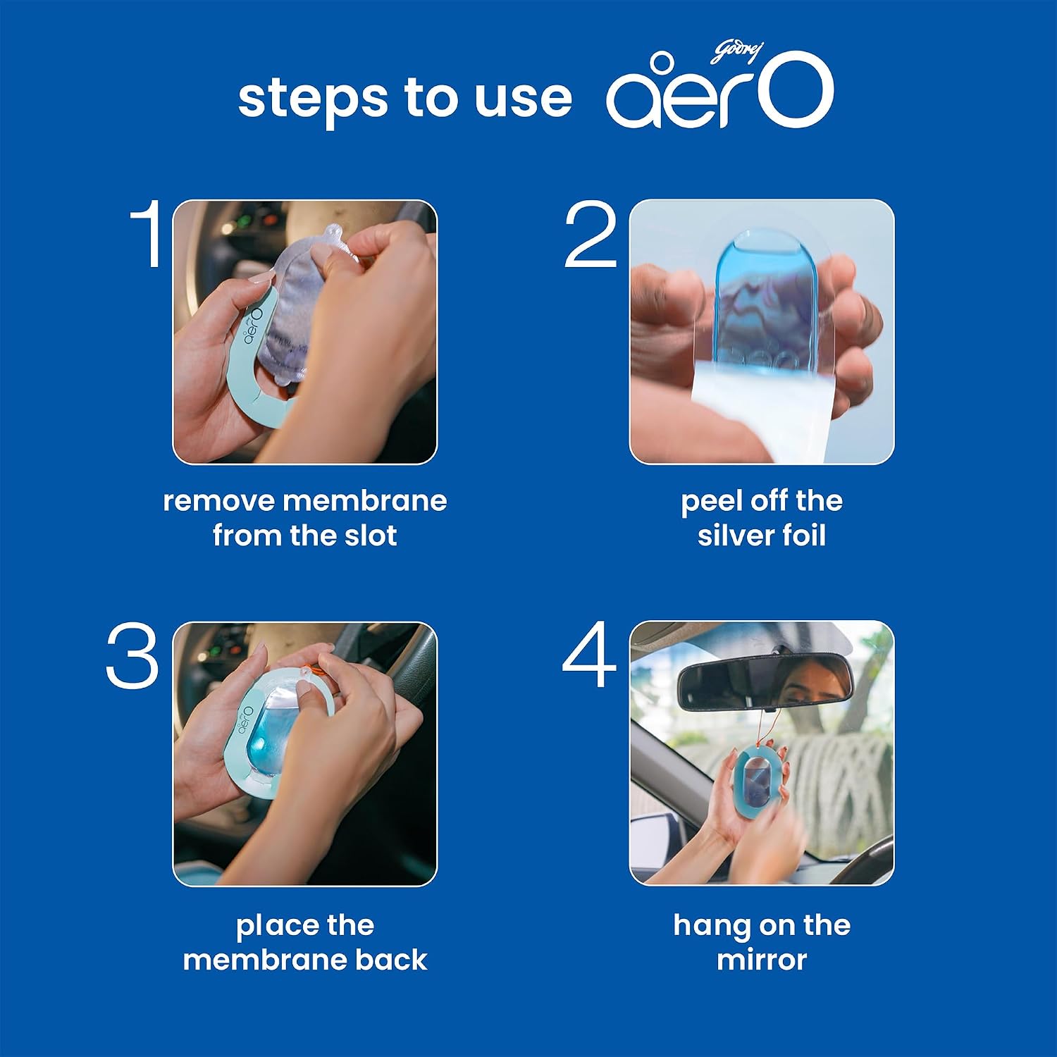 Godrej aer O – Hanging Car Air Freshener | Car Accessories | Musk After Smoke (7.5g)