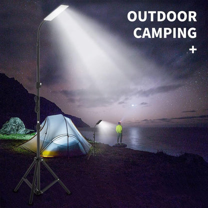 THE WHITE SHOP Portable Camping Lights, Work Lights With Stand,Telescoping Tripod Outdoor Light & Camp Light, Camping Hook Includes