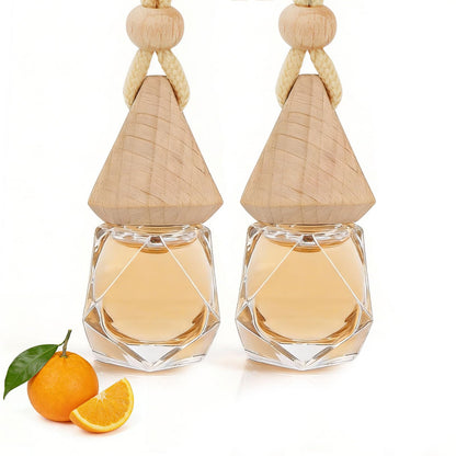 Car Air Freshener Diffuser 2 Pack, Rose Scent Hanging Car Fresheners Diffuser Up to 120 Days with Vent Clip Automotive Air Fresheners, Strong Perfume Car Diffuser for Women Men