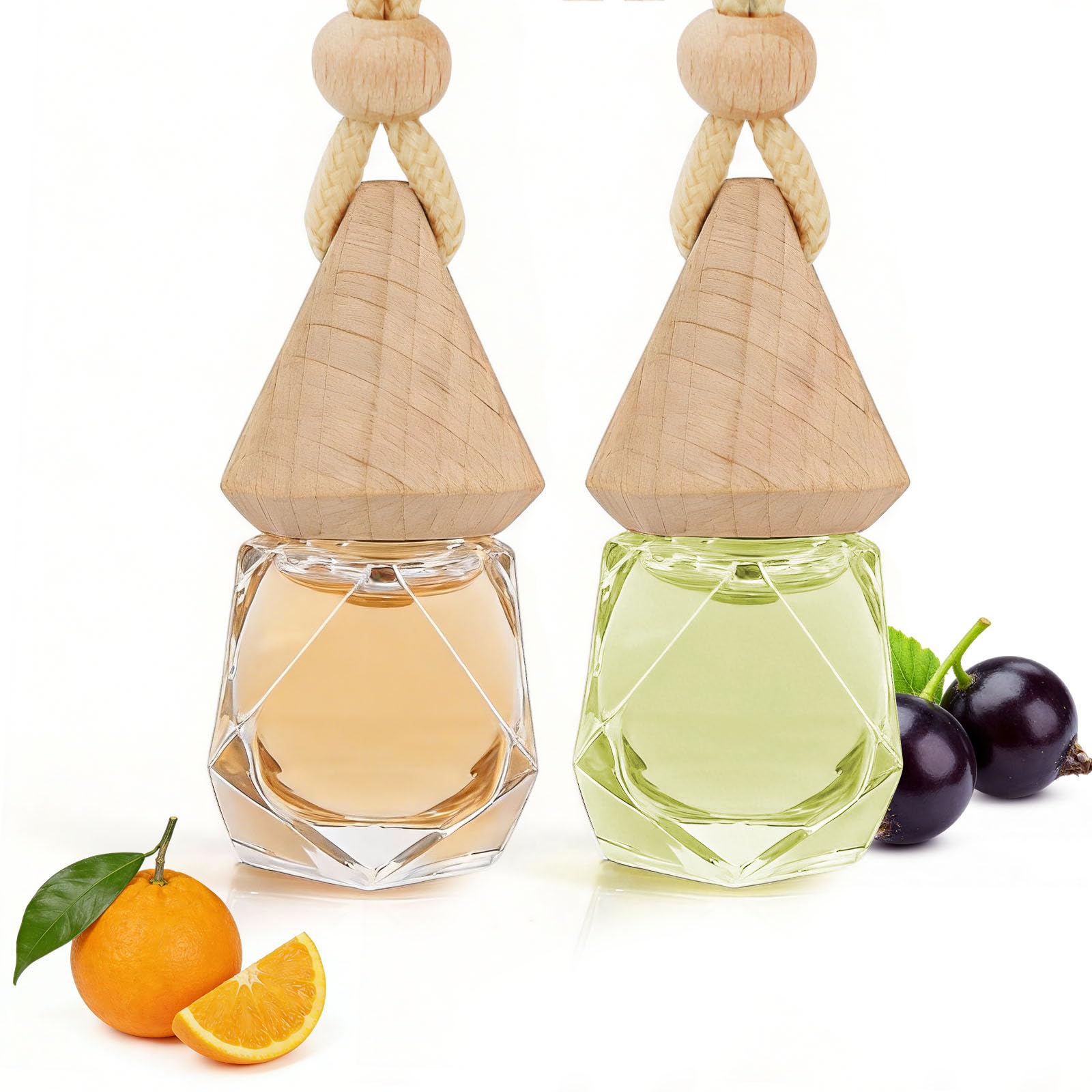 موزع معطر هواء للسيارة من قطعتين برائحة الياسمين والارز، معطر سيارة معلق حتى 120 يوم مع مشبك لفتحة التهوية، موزع عطر قوي للسيارة للنساء والرجال