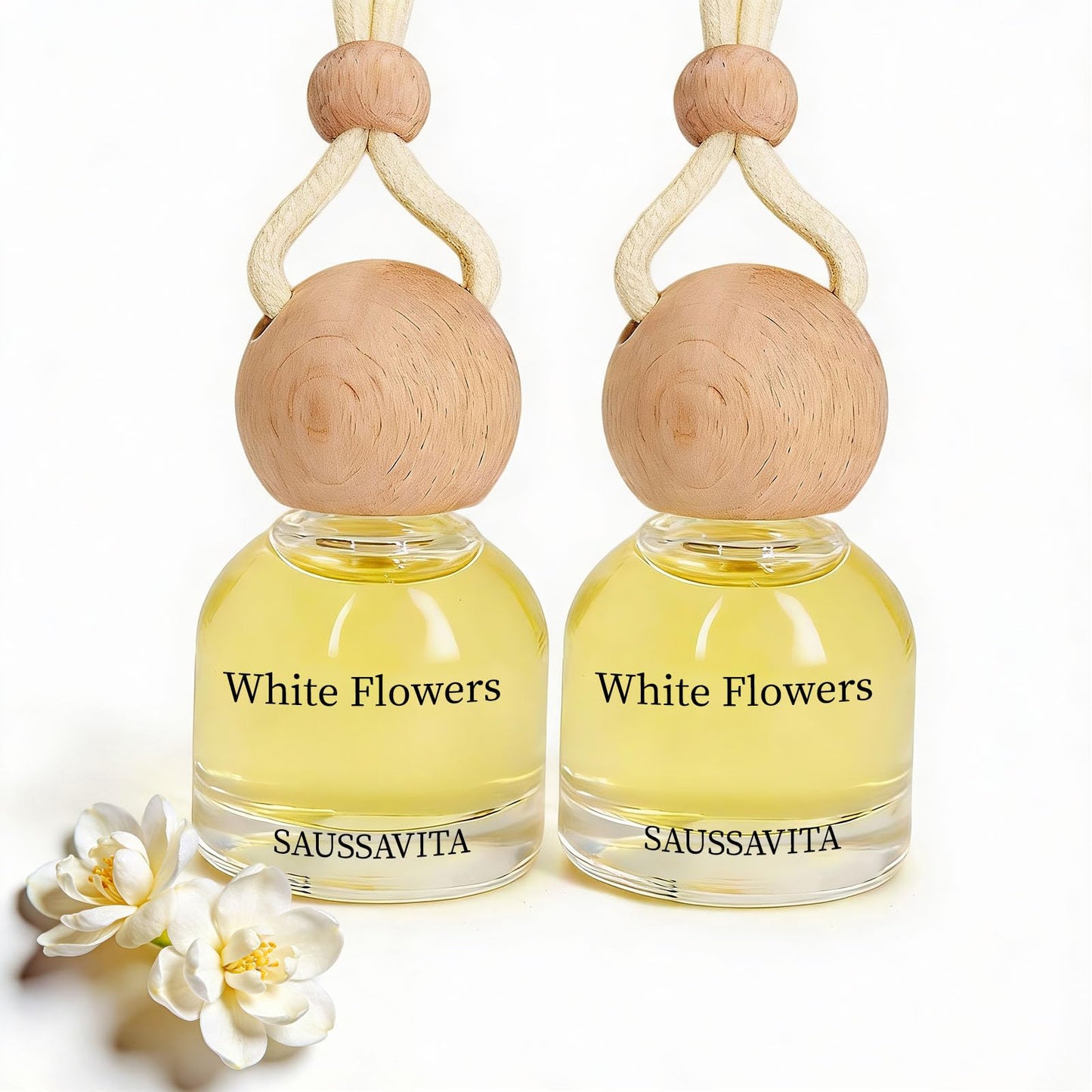Car Air Freshener Diffuser 2 Pack, Rose Scent Hanging Car Fresheners Diffuser Up to 120 Days with Vent Clip Automotive Air Fresheners, Strong Perfume Car Diffuser for Women Men