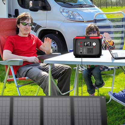 Blue Ocean Portable Power Station Solar Generator 228Wh 300W, 220V Pure Sine Wave AC Outlet, Wireless Charging, USB-C, DC Output, Rechargeable Backup Battery for Camping Travel and Home Emergency
