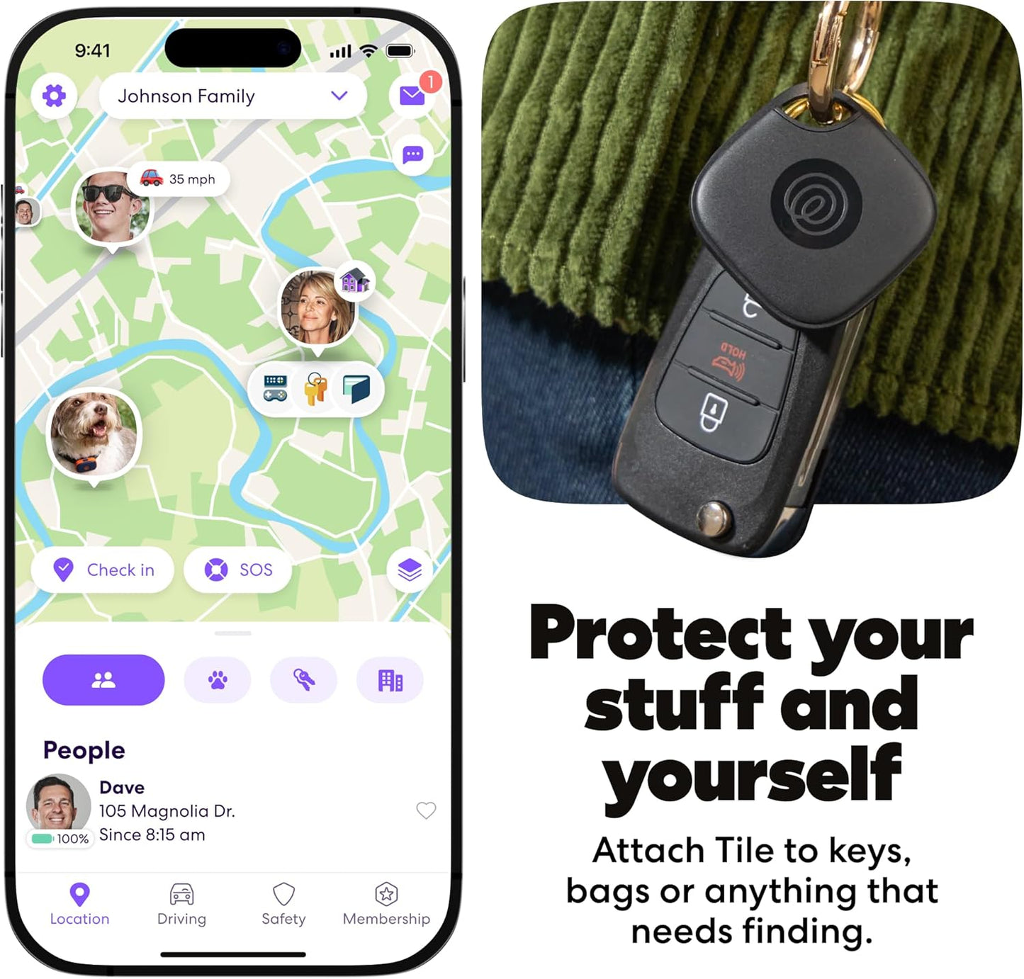 Tile by Life360 Essentials - Bluetooth Trackers & Item Locators for Keys, Wallets, Remotes & More; Easily Find All Your Things. Both iOS and Android Compatible. 4-Pack (Mates/Slim/Sticker)
