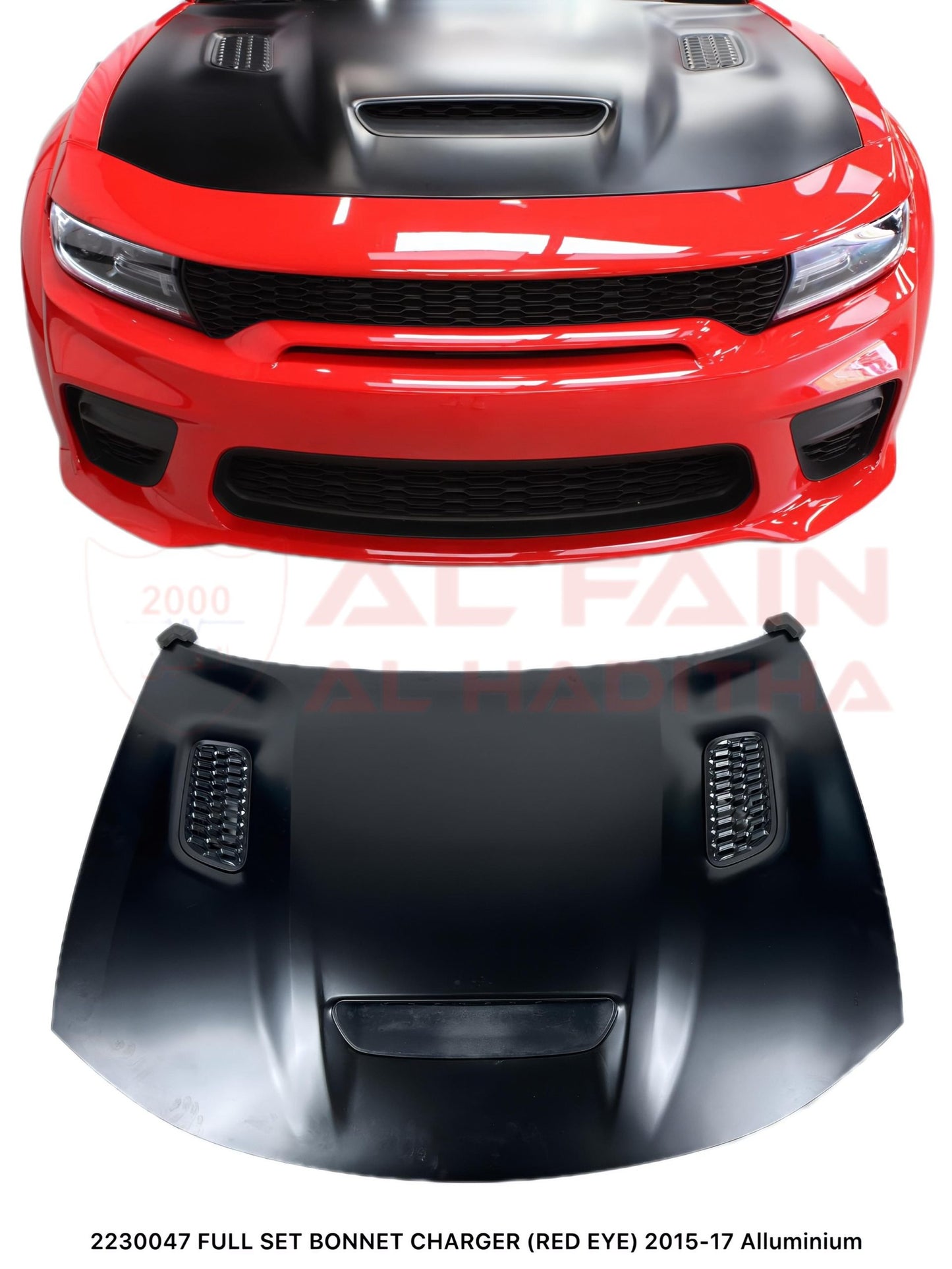 Dodge Charger Red Eye Bonnet 2015-2017 Aluminum ABS Plastic