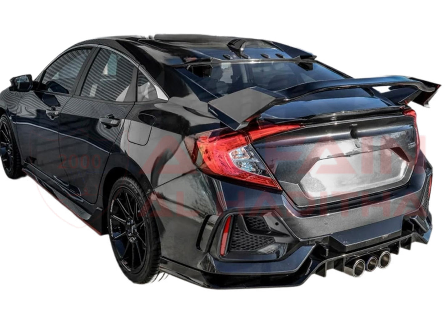 Honda Civic Type R Rear Bumper 2016-2018 ABS Plastic Pist