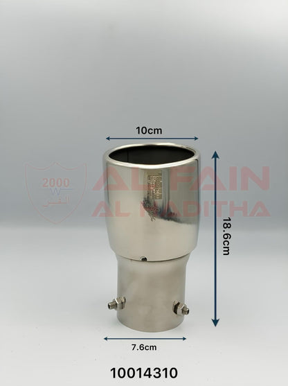 Universal Car Muffler M7032 HKS Style Silver Single Outlet
