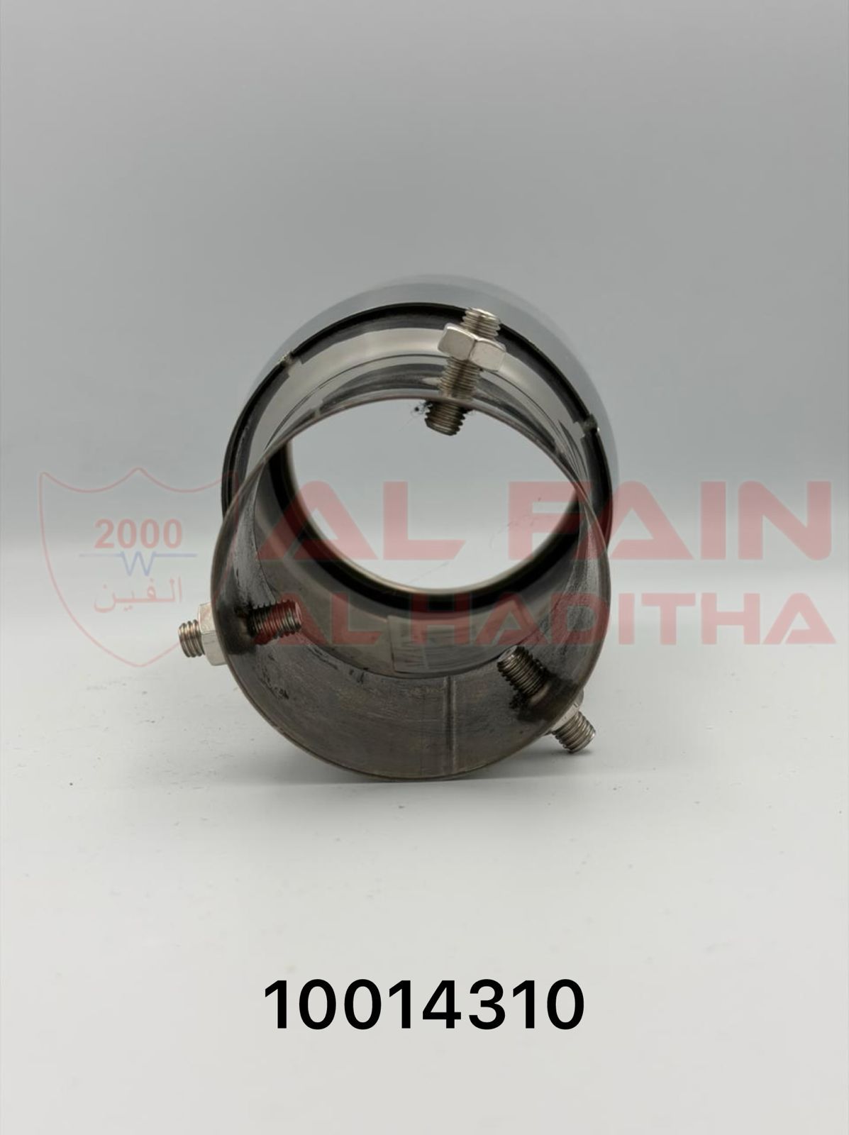 Universal Car Muffler M7032 HKS Style Silver Single Outlet
