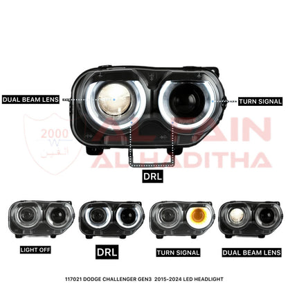 Dodge Challenger 2015-2024 LED Headlight 117021