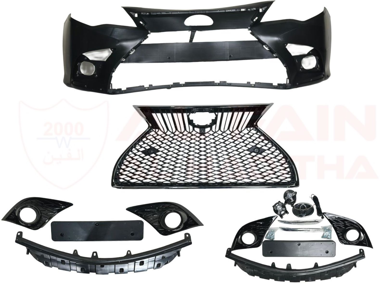 Toyota Camry Front Bumper 2012-2014 Lexus Style ABS Plastic 10012759