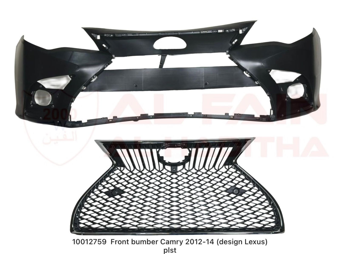 Toyota Camry Front Bumper 2012-2014 Lexus Style ABS Plastic 10012759