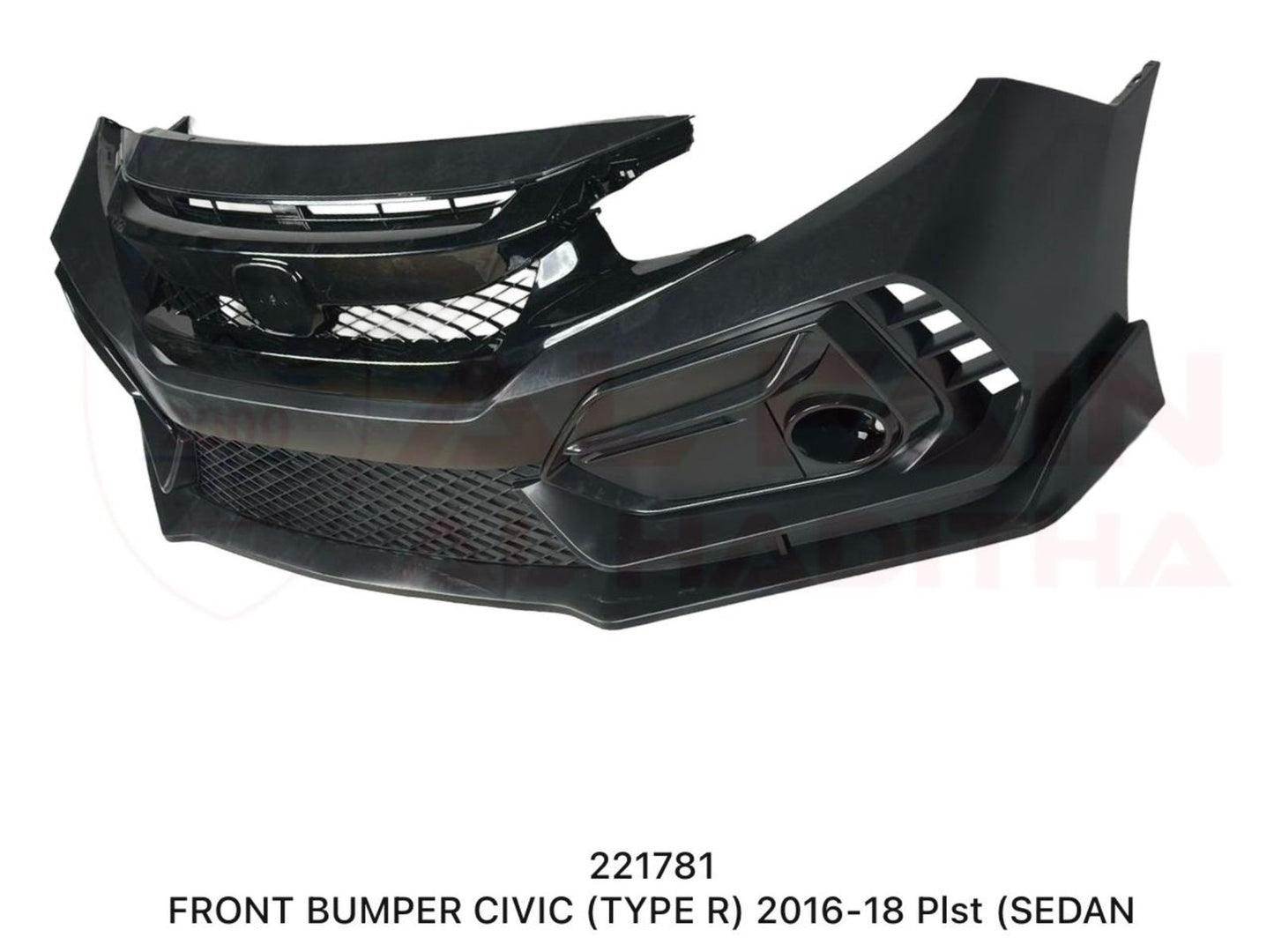 Honda Civic Type R Style Front Bumper 2016-2018 Sedan ABS Plastic