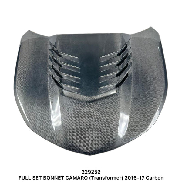 Chevrolet Camaro 2016-2017 Full Carbon Fiber Bonnet Transformer Style