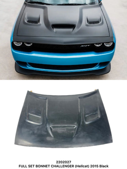 Dodge Challenger Hellcat Bonnet 2015 Black FRP