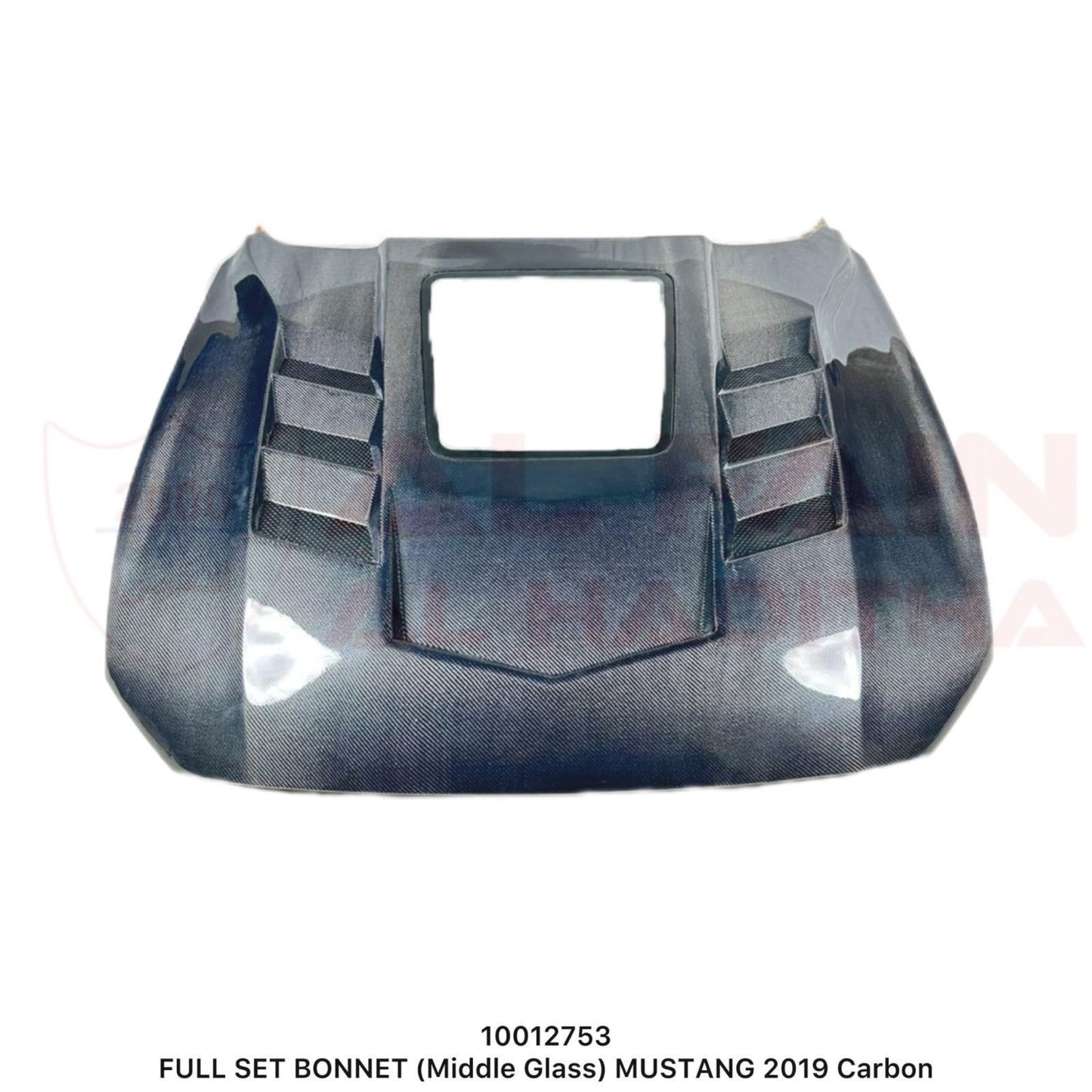 Ford Mustang 2019 Carbon Fiber Bonnet With Middle Glass Panel