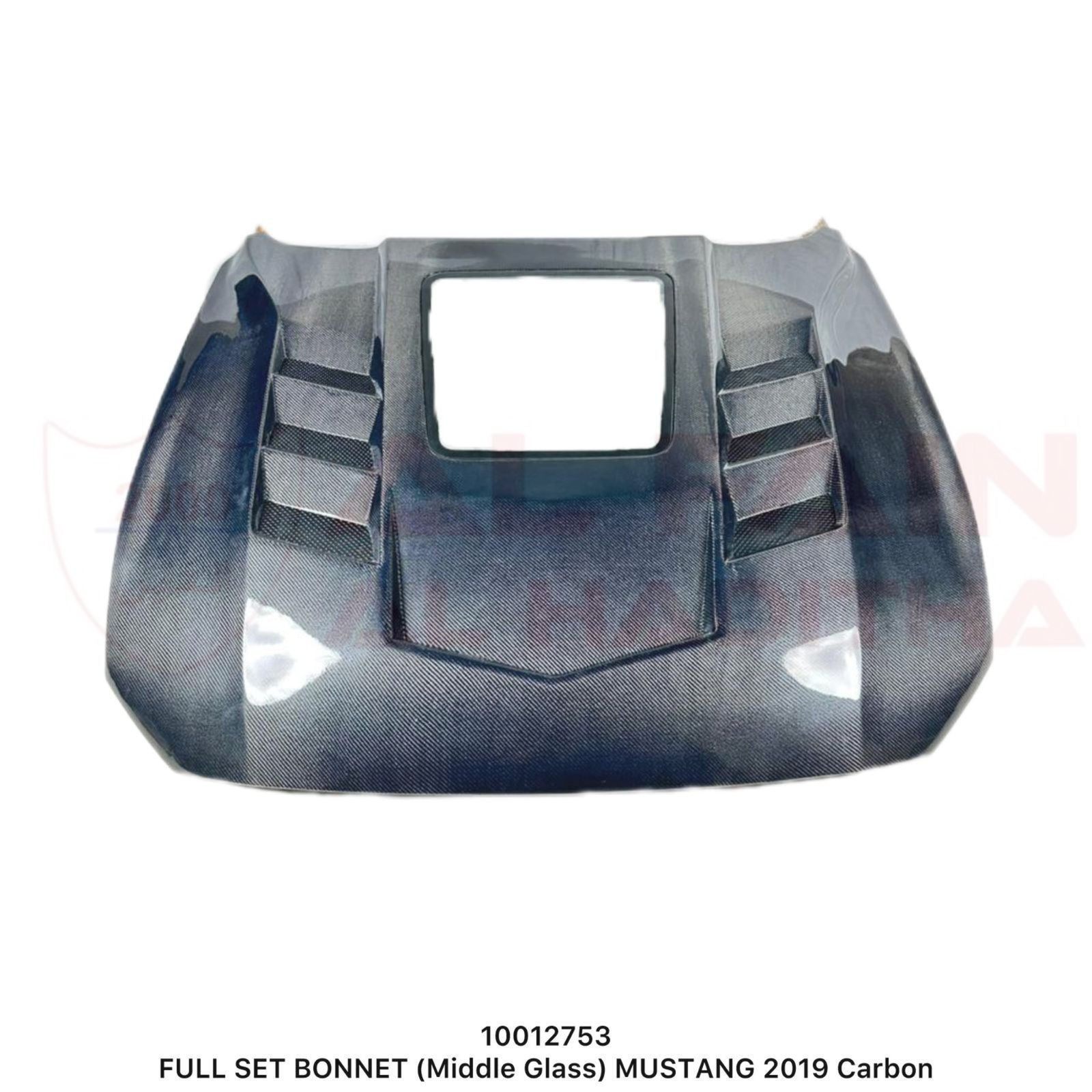 Ford Mustang 2019 Carbon Fiber Bonnet With Middle Glass Panel