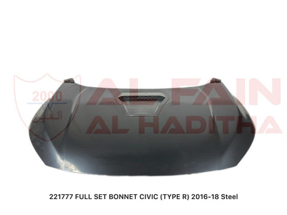 Honda Civic Type R Style Steel Bonnet 2016-2018