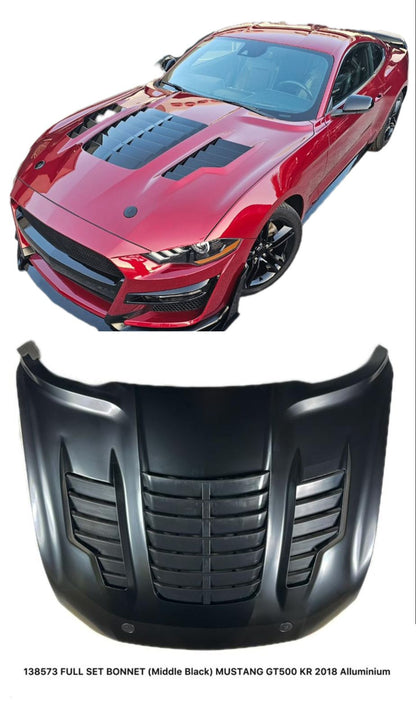 Ford Mustang GT500 KR Full Set Bonnet 2018 Aluminum Middle Black