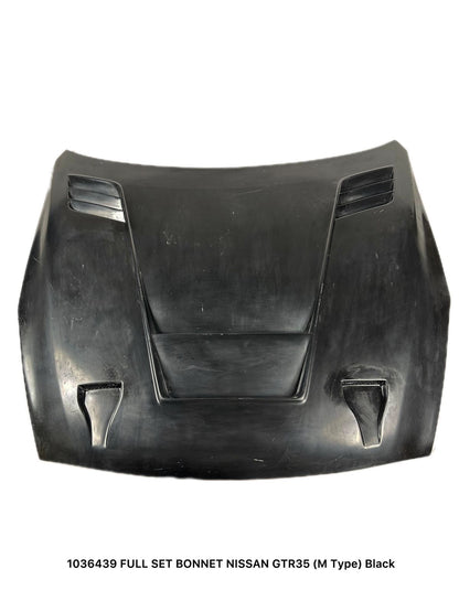 Nissan GTR35 M Type Full Set Bonnet Black ABS Plastic