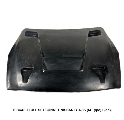 Nissan GTR35 M Type Full Set Bonnet Black ABS Plastic