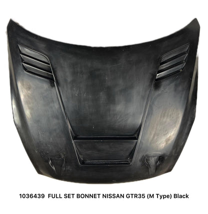 Nissan GTR35 M Type Full Set Bonnet Black ABS Plastic