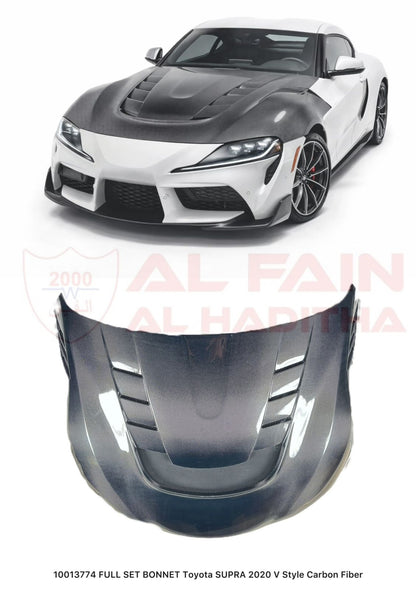 Toyota Supra 2020-2025 V Style Full Bonnet Set Carbon Fiber