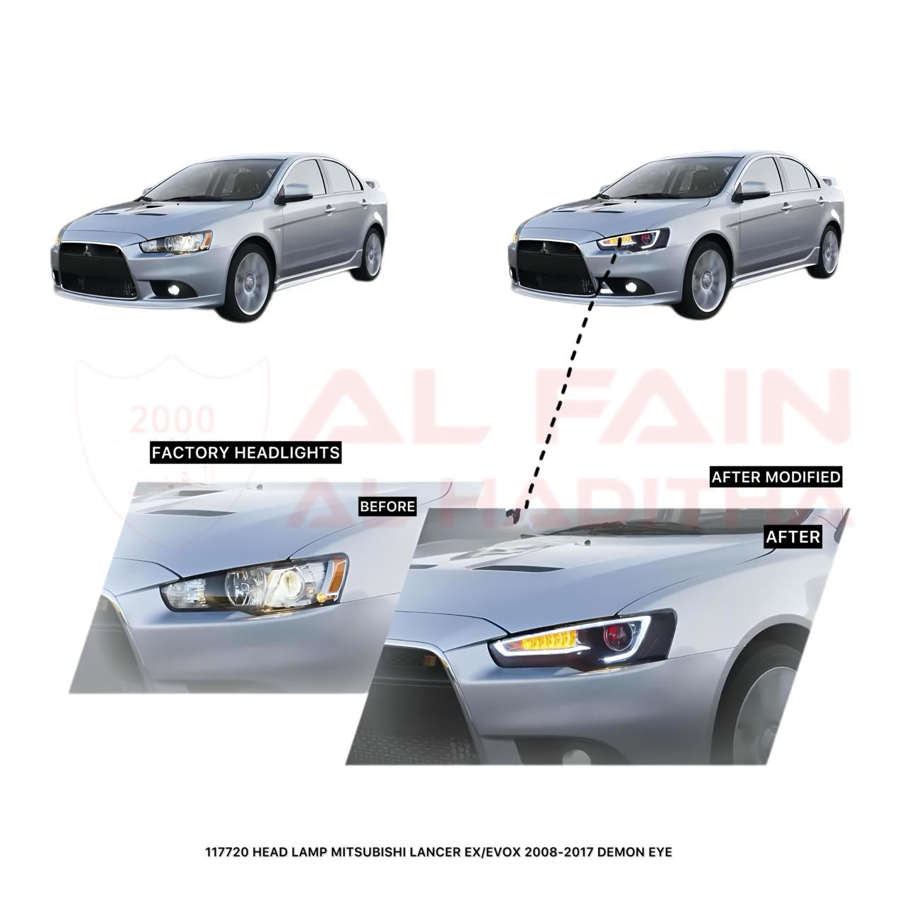 Mitsubishi Lancer EX Evo X 2008-2017 Demon Eye Head Lamp