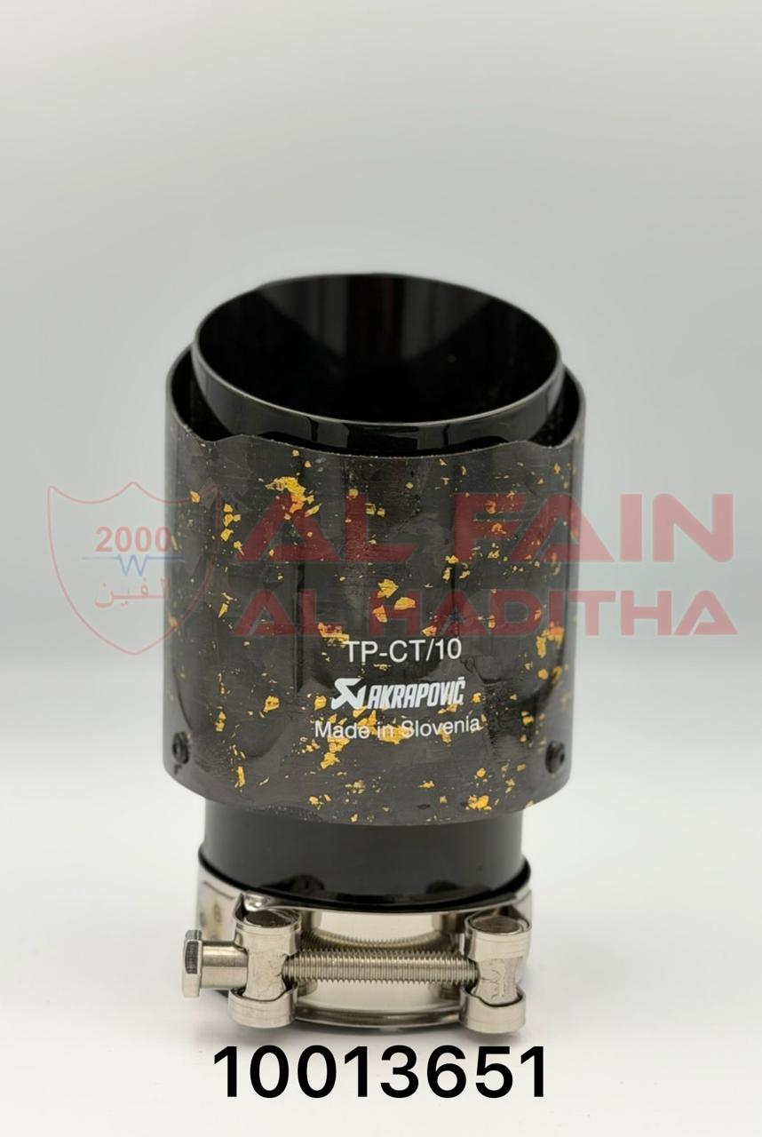 Universal Car Muffler Black SS Forged Carbon Golden 76-101 Single 10013651