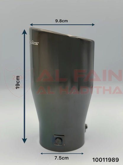 Universal Muffler Black 1835 Single-Outlet