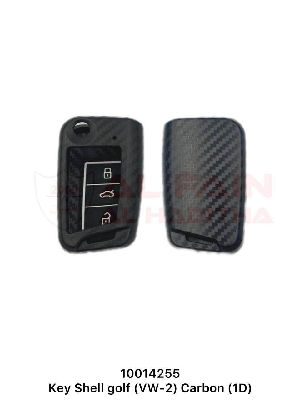 Volkswagen Golf Key Shell VW-2 Carbon Look Plastic 10014255