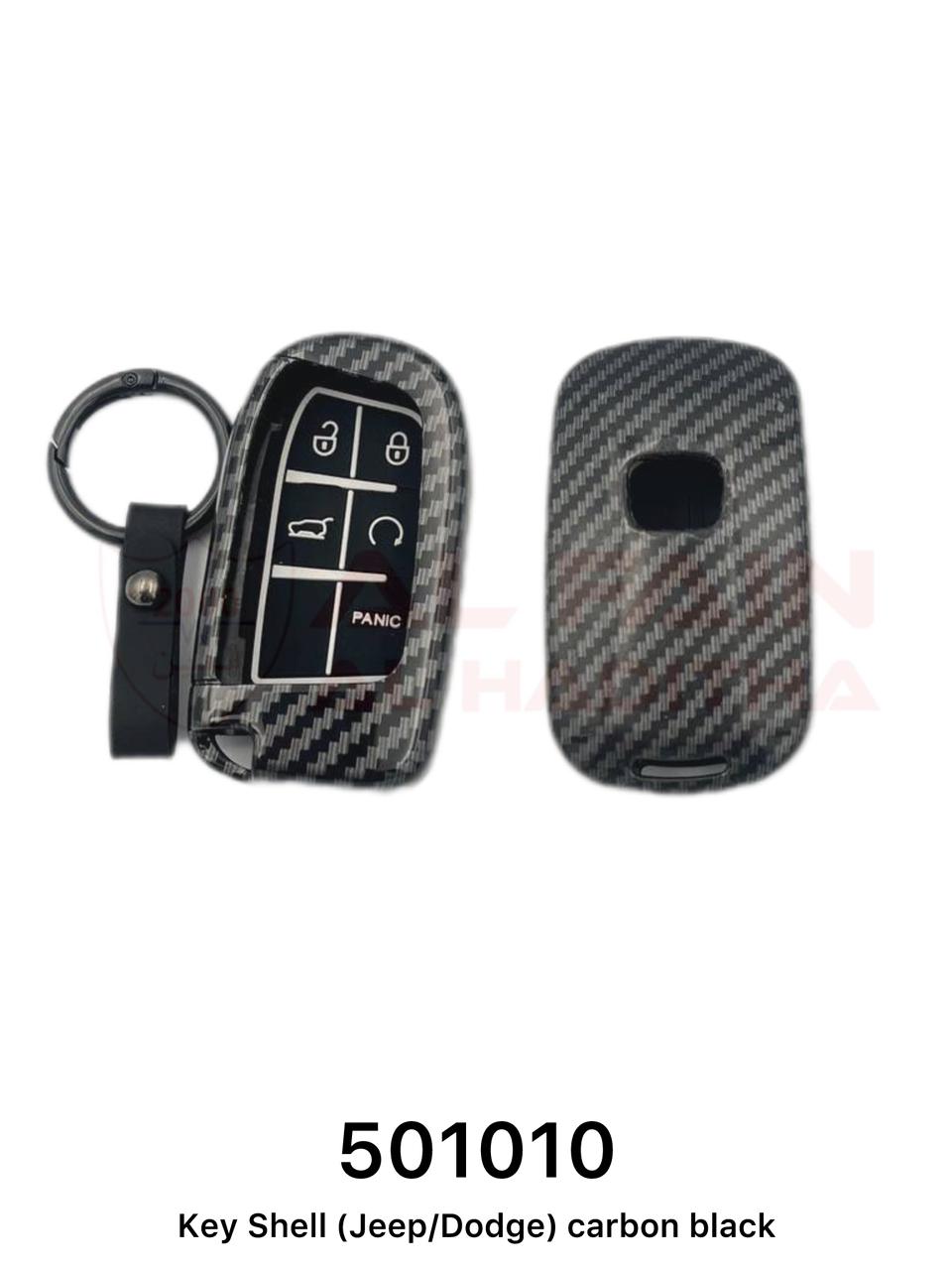 Jeep Dodge Key Shell Carbon Black Plastic 501010