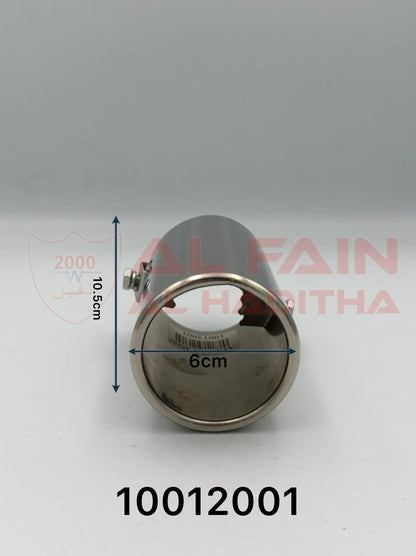 Universal Car Muffler A4 Silver Single Stainless Steel