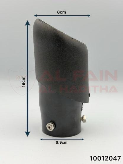 Universal Muffler Q5H Black Stainless Steel 10012047