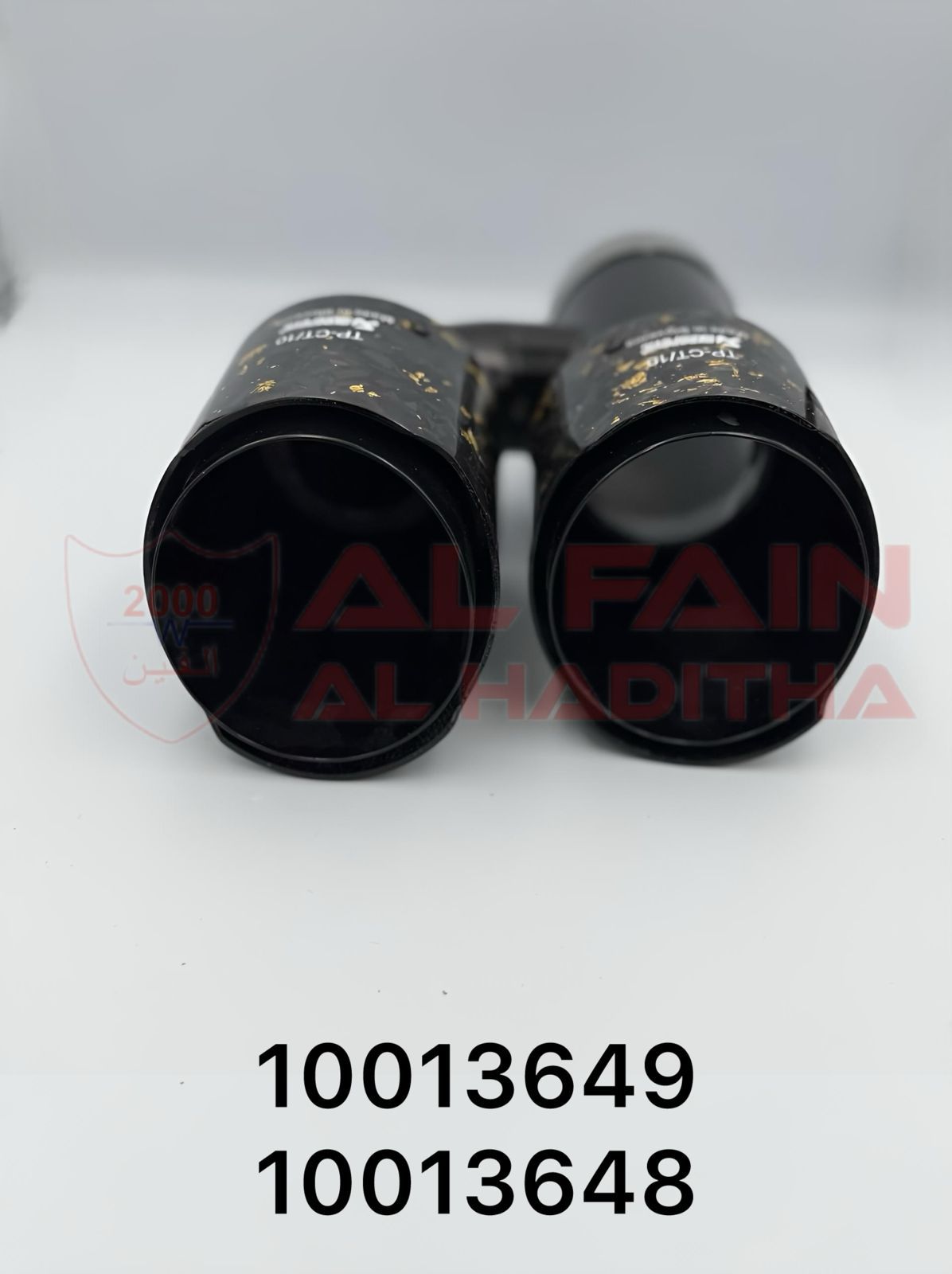 Universal Car Muffler Black Stainless Steel Forged Carbon Golden Double Left Right 76-101 H