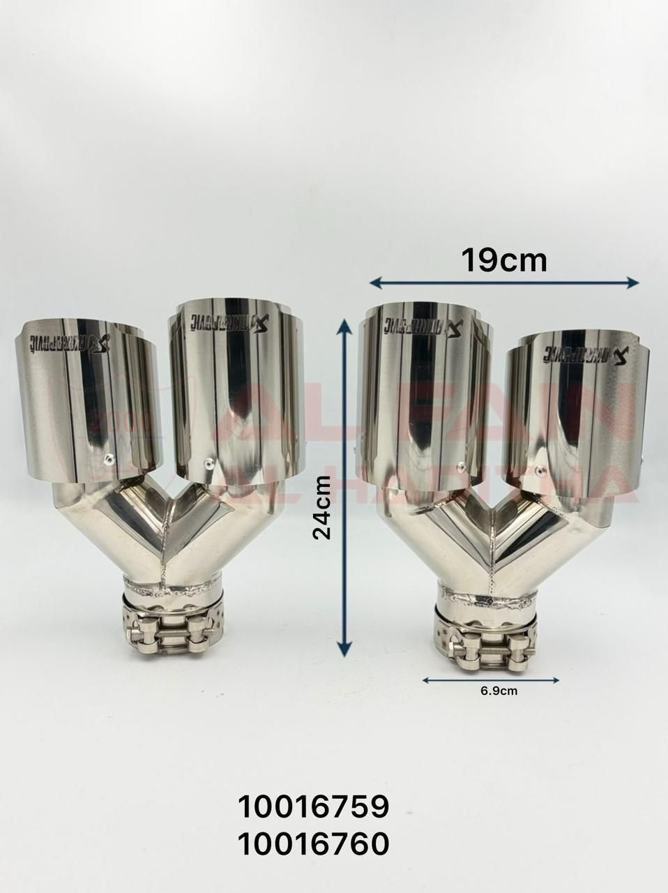 Universal Muffler MT-13 Double Silver Right Left 10016759 10016760